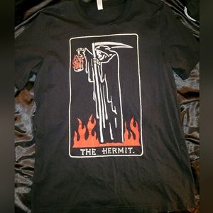 Wicked Clothes Halloween Tarot The Hermit Black Unisex T-shirt